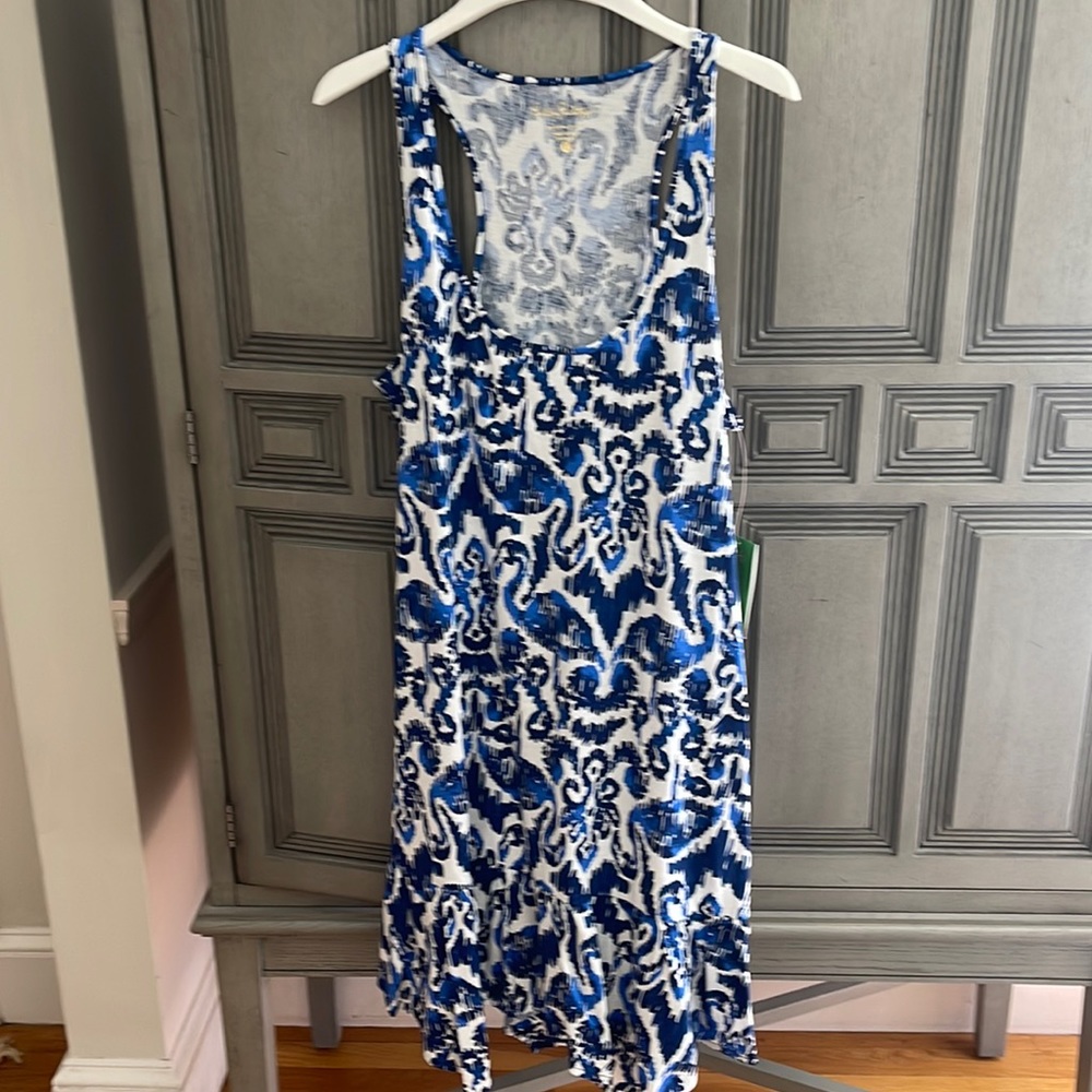 NWT Lilly Pulitzer Hampton dress Resort Navy Beach Bathers Size L